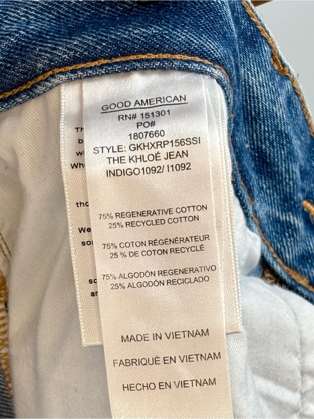 Good American The Khloé Jean Womens Size 6/28 High Rise Distressed - Picture 9 of 11